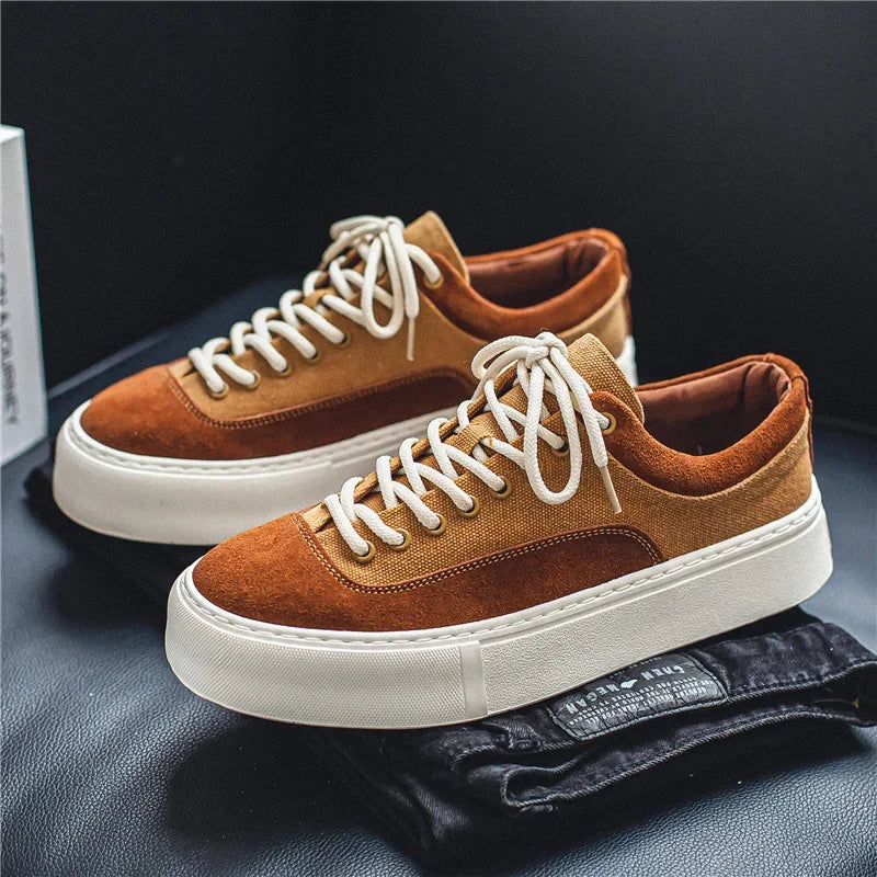 Koreanische Mode lässig Leinwand Turnschuhe Männer Harajuku Plattform Leinwand Schuhe Mann atmungsaktive Männer vulkan isierte Schuhe Zapatos de Lona