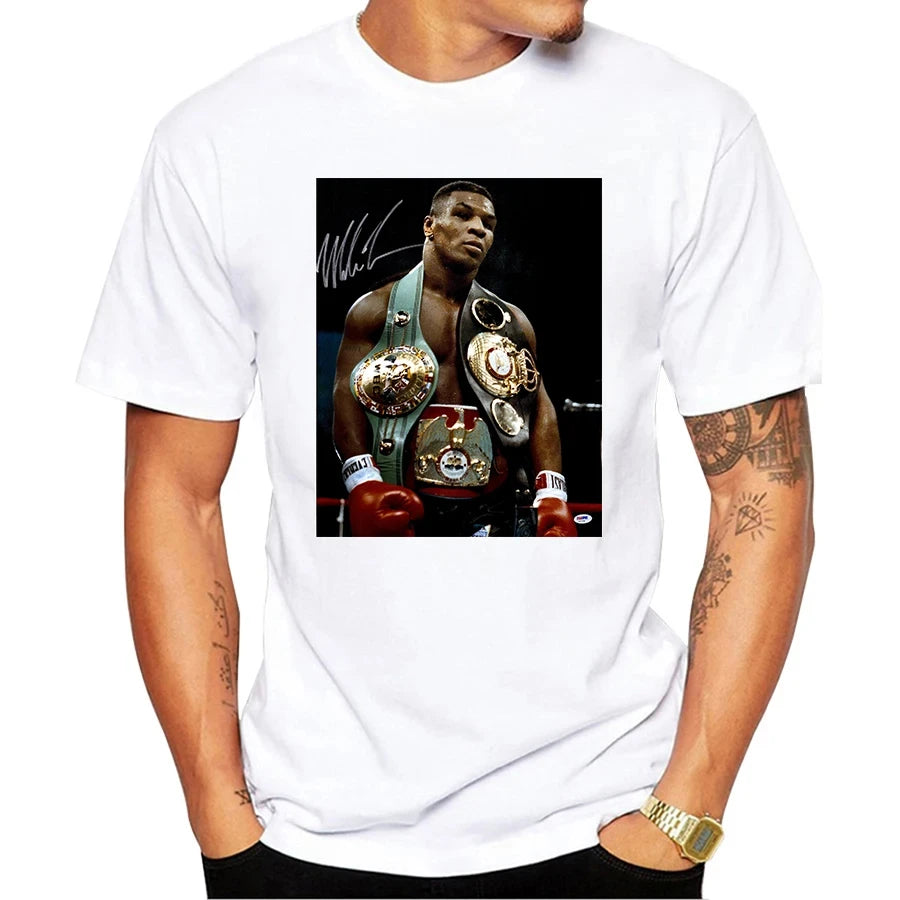 T-Shirt für Männer Sommerhemd Mike Tyson Boxen Retro Boxen T-Shirt Lustige Retro Sommer T-Shirts Geschenk Herrenbekleidung Ropa Hombre