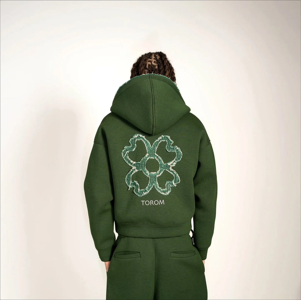 Herren Oversized  Set, Unisex Passform Zip-Up Hoodie Mehrfarbiges Trendiges Zweiteiler-Set