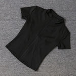 Damen Yoga-Shirt – figurbetontes Trainingstop mit Reißverschluss & Stehkragen