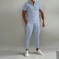 Frühling und Sommer Herren Sets Revers Kurzarm Poloshirt Sporthosen 2-teilige Anzüge für Männer