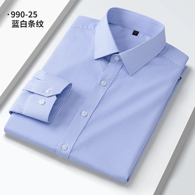 Neue Qualität Anti-Falten Männer Hemd Lange Ärmel Kleid Shirts Für Männer Slim Fit Camisa Social Business Weiß büro Hemd 4XL 5XL