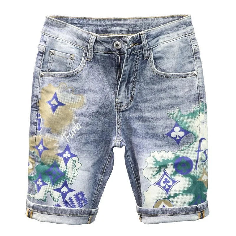 Sommer Stretch-Baumwolle shorts Herren lässige Sashimi-Komfort hochwertige Plus-Size-Jeans shorts
