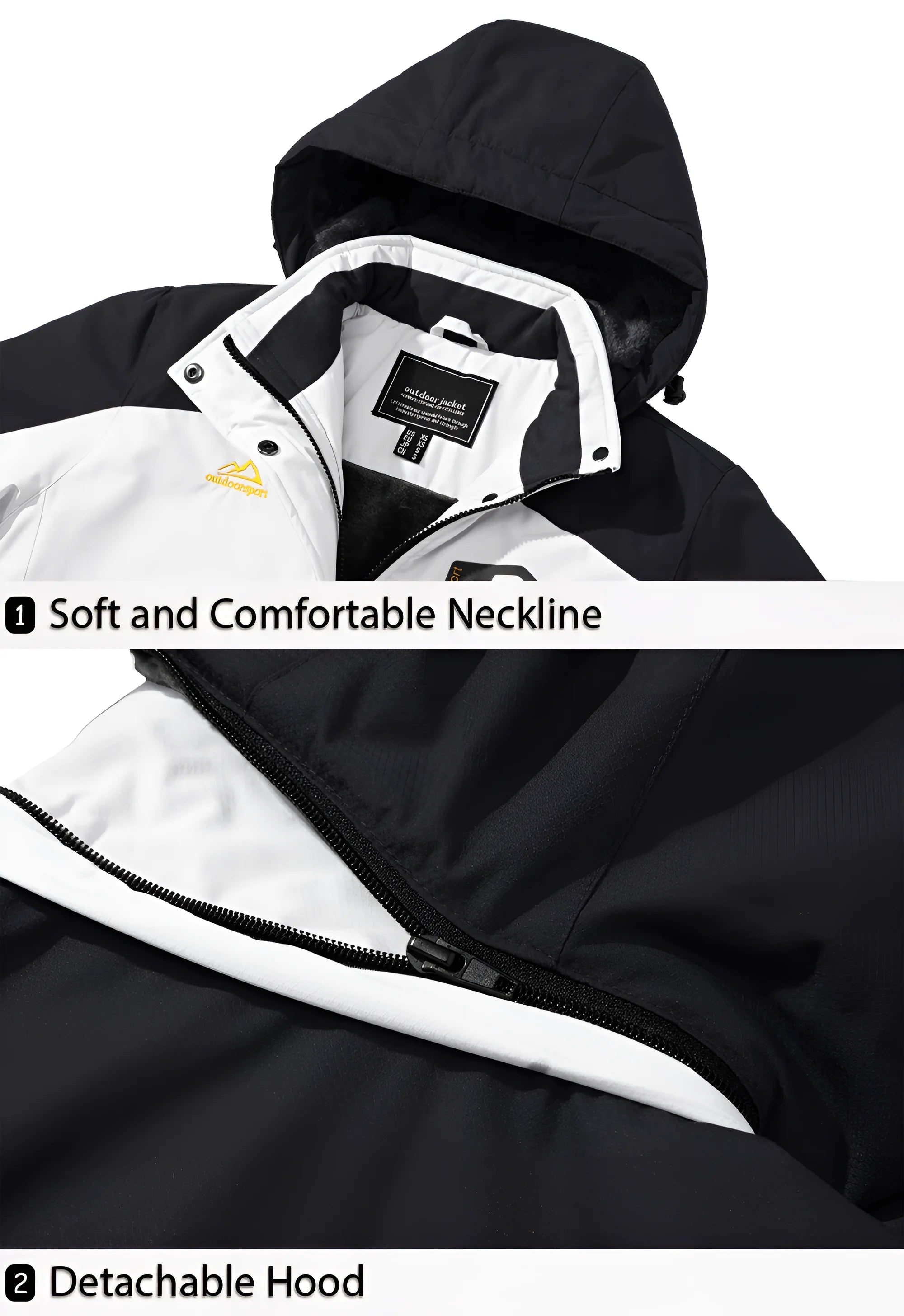 TACVASEN Winter Wasserdichte Ski- und Snowboardjacke für Damen, Thermische Schwerfleece-Jacke, Lässige Arbeitsjacke, Regenmantel, Windbreaker, Parka