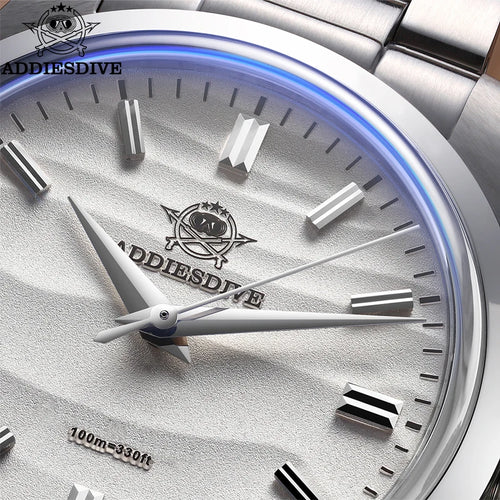 ADDIESDIVE Heißer Verkauf AD2030 Ohne LOGO Uhr Edelstahl 100M Wasserdicht Quarz Uhren 3D Sand Zifferblatt männer Armbanduhr kleid