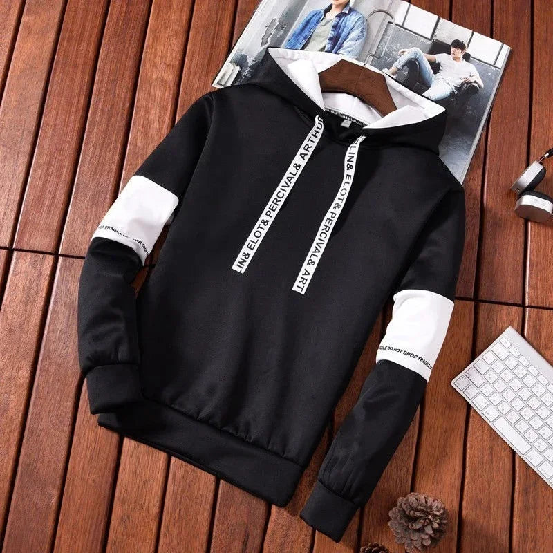 Männer Hoodies Langarm Casual Druck Mit Brief Sweatshirts Neue Frühjahr Hip Hop Pullover Sport Top Männliche Mit Kapuze Sweatshirts