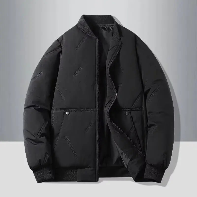 Herbst- und Winter-Baseballkragen, modische und vielseitige Baumwolljacke für Herren, warme Baumwolljacke für den Außenbereich, Baseballjacke,