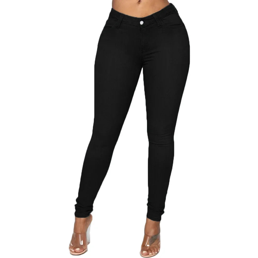 Damen Jeans Bleistift Denim Hose Butt Lifting Style