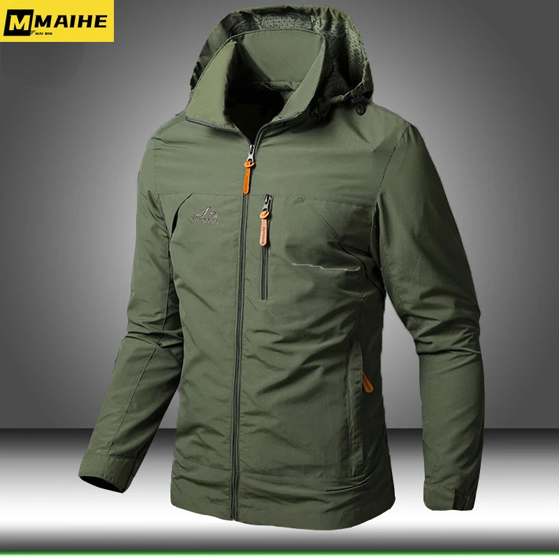 Herren Windjacke Jacken Wasserdicht Militär Mit Kapuze Mantel Männlich Neue Kampf Jacken Männer Herbst Outdoor Wandern Radfahren Bomber Outwear