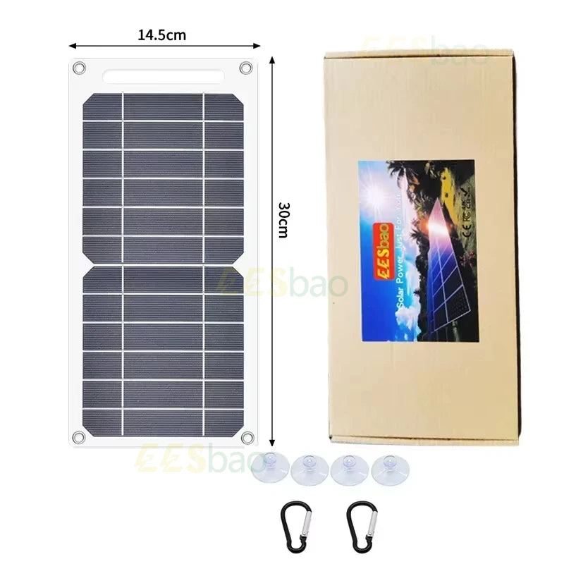 35W 5V USB Sunpower Tragbares Solarpanel, Solarplatte, sicheres, stabiles Ladegerät für Powerbank, Telefon, Outdoor, Camping, Zuhause, Wohnmobil, Geschenk