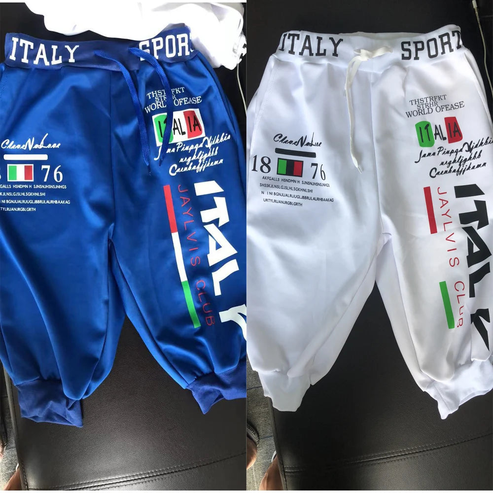 Herren-Sportshorts, Sweat-Shorts, Capri-Hose, Kordelzug, Druck, Buchstabe, Sport, Outdoor, Wochenende, Streetwear, stilvolle Jogginghose für Herren