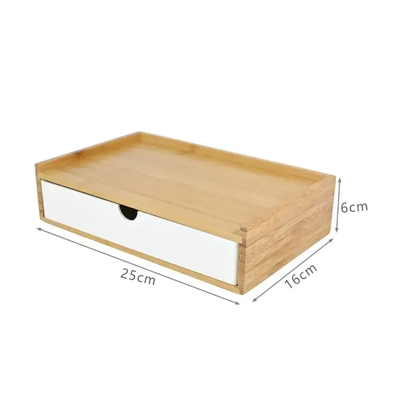 1-3 Schicht Bambus Aufbewahrungsbox Kleinigkeiten Kosmetik Schmuck Schreibwaren Headset Aufbewahrungsbox Home Office Hotel Aufbewahrungsschubladen