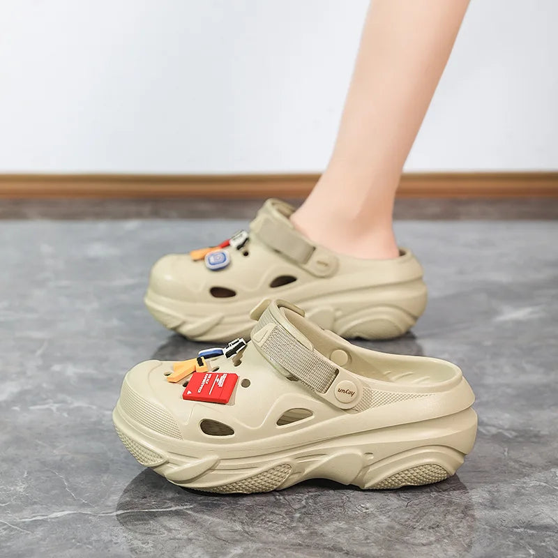 Sommerliche Outdoor-Strandsandalen, Leichte und Atmungsaktive Hausschuhe, Rutschfeste und Atmungsaktive Anglerpantoffeln