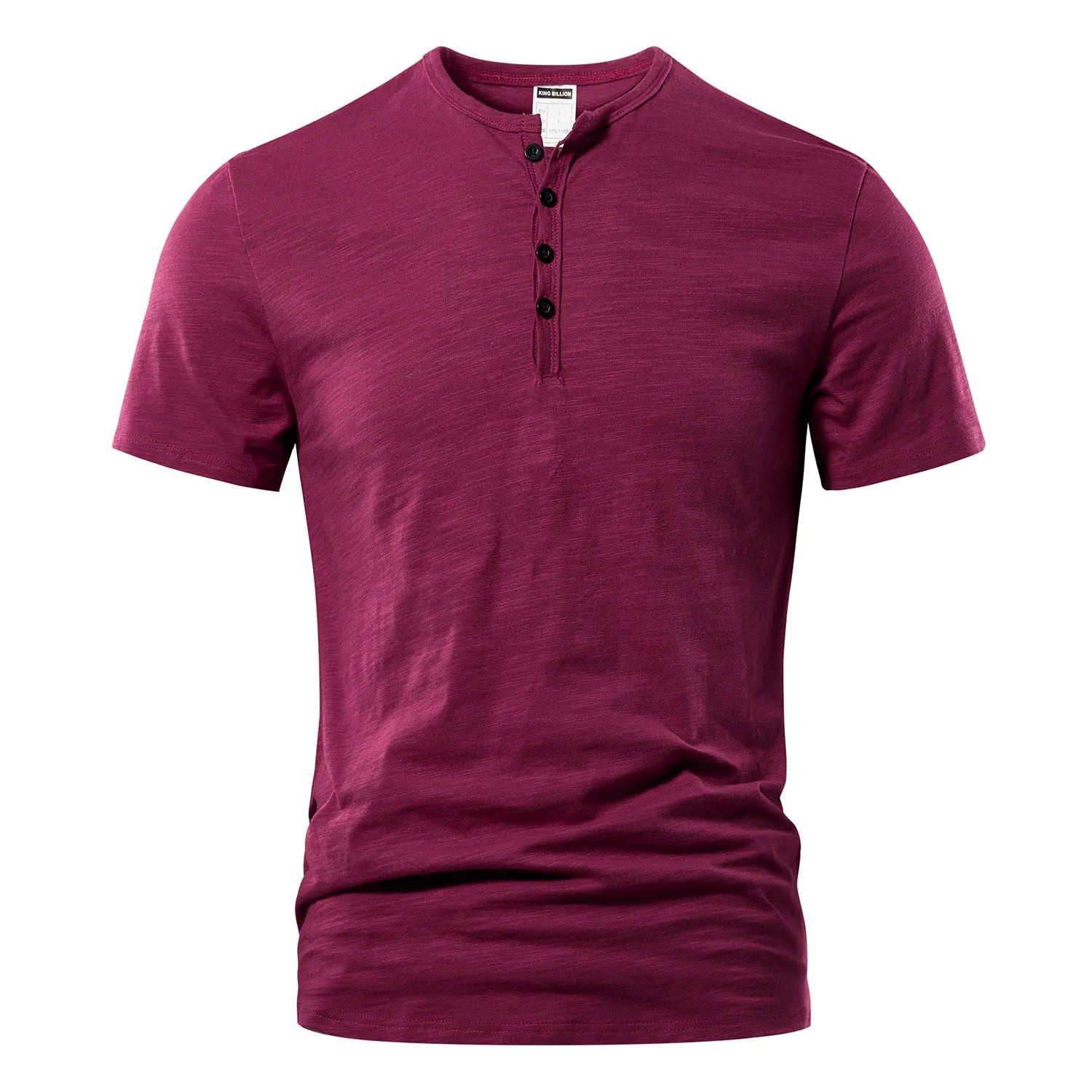 T Shirt Männer Casual Hohe Qualität Sommer Kurzarm Henry neck Herren T Shirts Mode Grundlegende T-shirt Männlich