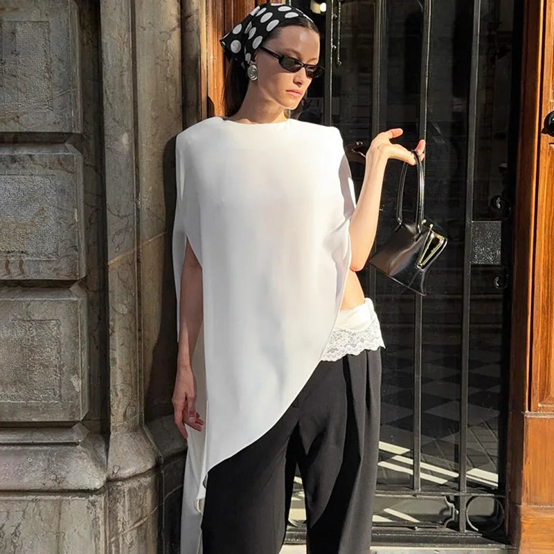 Ticketsx Frauen Rundhals Patchwork Kleid Casual Lose Ärmelloses Satin Kleid Herbst Fashion Solid Pendler Streetwear Damen