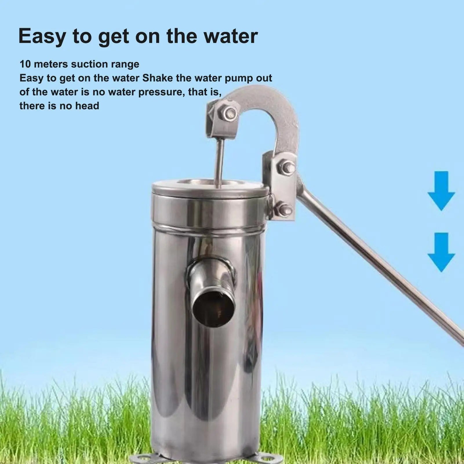 Manuelle Brunnenpumpe, Handbrunnenpumpe, Handdruck-Wasserpumpe, manuelle Schüttelwasserpumpe, Brunnenpumpe, Handkrugpumpe für antike Brunnen