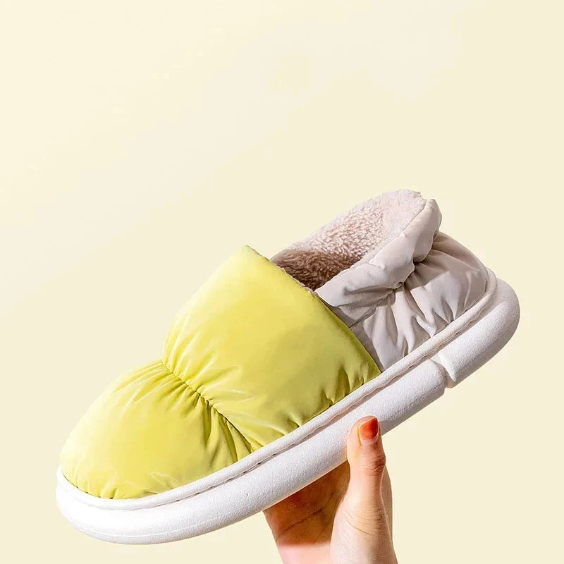 KIDMI Winter Herren Hausschuhe Warme Frauen Hausschuhe Im Freien Rutschfeste Männer Baumwolle Stiefel Flauschige Fuzzy Männer Schuhe Casual Pelzigen Hausschuhe