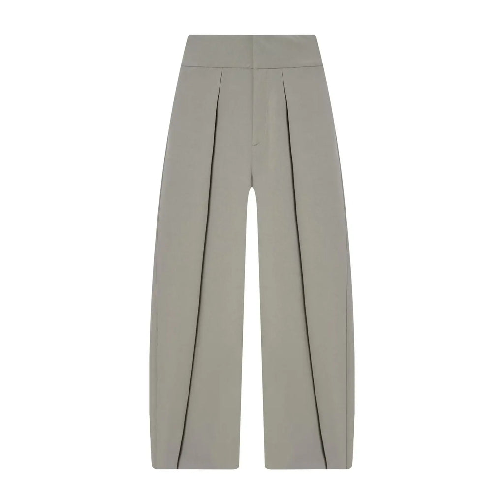 HH Damen Elegante Vintage Plissierte Ballonhose mit Reißverschluss High-Street-Stil Lose Taschen 3-Farben Frühlingshose Mujer
