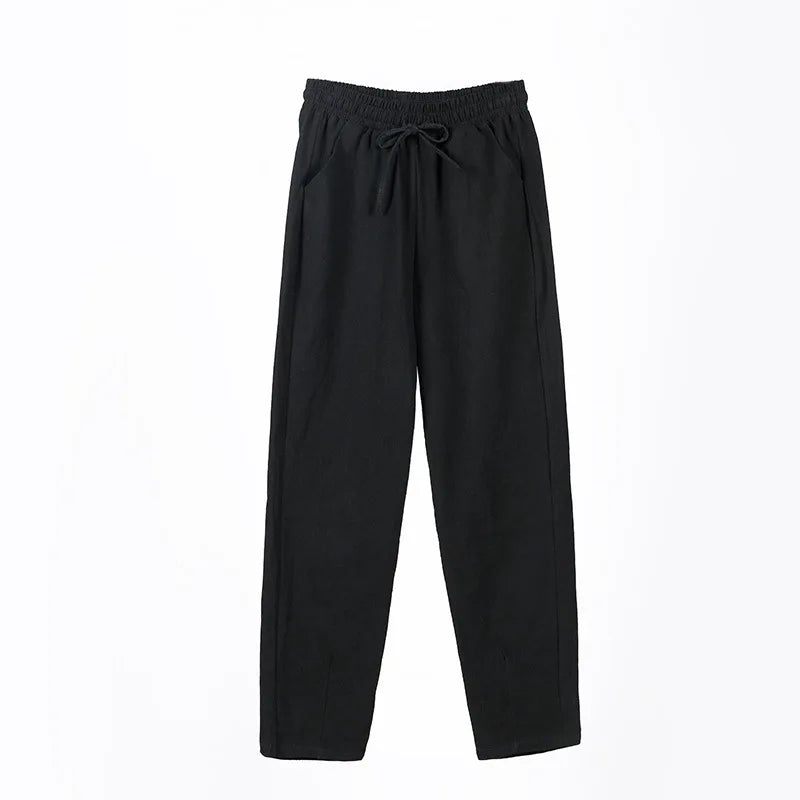 Frauen Frühling Sommer Hosen Baumwolle solide elastische Taille Süßigkeiten Farben Mode Harems hose lässige weibliche Hosen