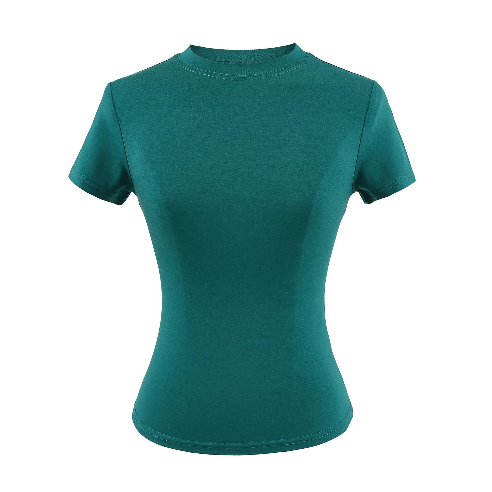 2024 neue Hohe Qualität Casual T shirt Sexy Dünne Kurzen Ärmeln Mode Trend Solide Frauen Kleidung y2k Tops
