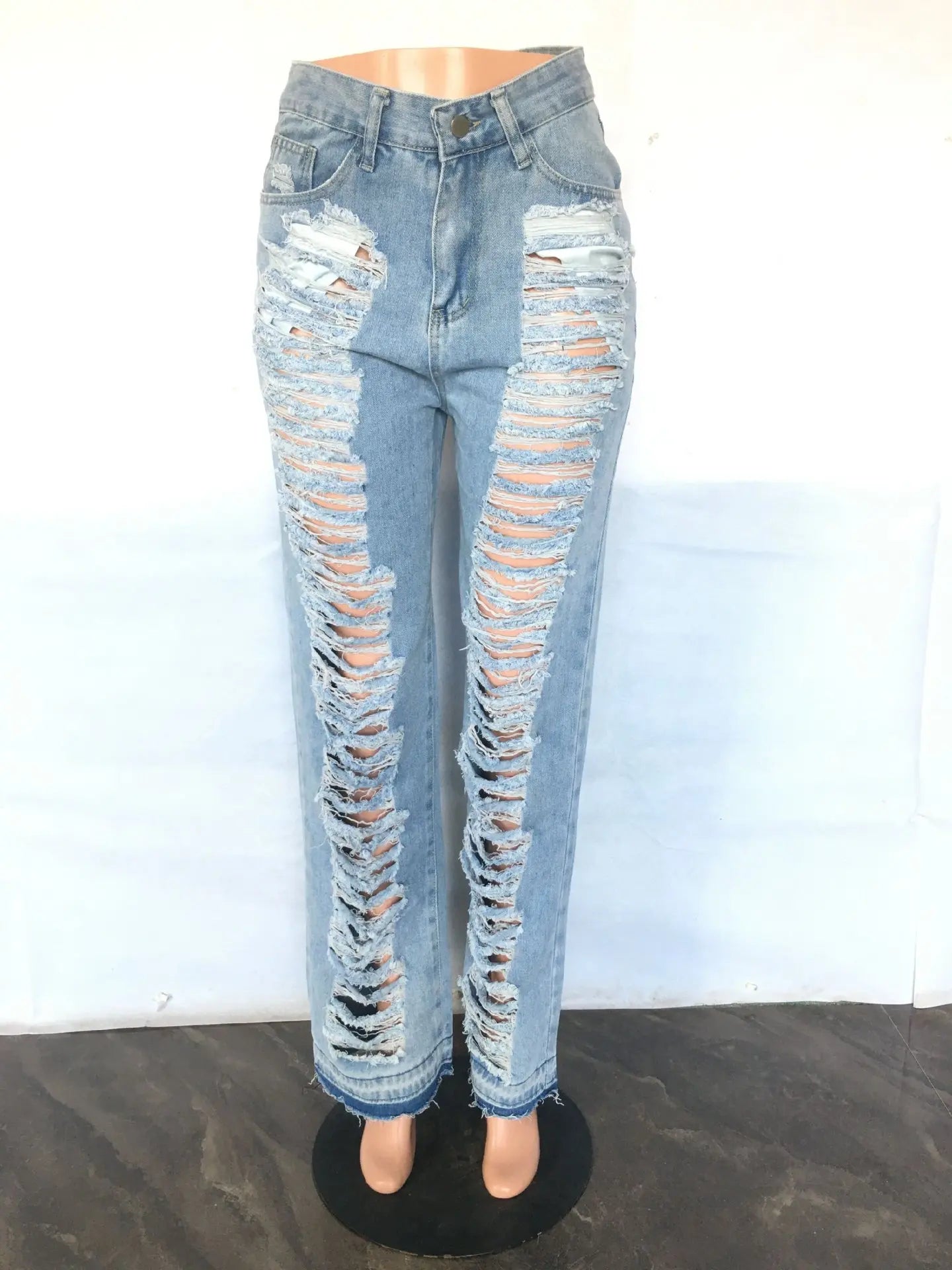 Angebot ,Jeans Frauen Denim Hose Lange Flare Hosen Loch Mom Jeans Slim Fit Hohe Taille Y2k Streetwear Splice Gerade Hosen Party Club