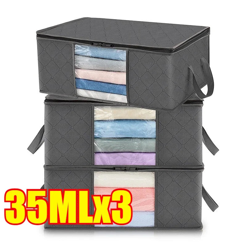 Aufbewahrungstasche, faltbar, großes Fassungsvermögen, für Kleidung, Decke, Aufbewahrungstaschen, Aufbewahrungsbehälter für die Organisation von Schlafzimmer, Schrank, Kleidung