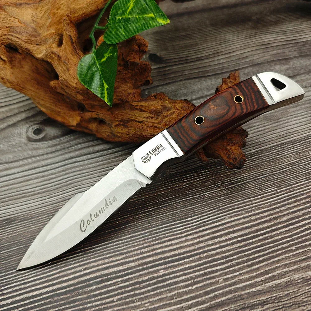 Tragbare K91 Küche Haushalt Outdoor Täglichen Gebrauch Utility Feste Klinge Messer Holzgriff 5Cr13 Stahl Klinge Camping Schneiden Werkzeuge