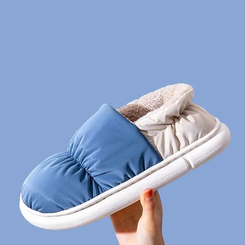KIDMI Winter Herren Hausschuhe Warme Frauen Hausschuhe Im Freien Rutschfeste Männer Baumwolle Stiefel Flauschige Fuzzy Männer Schuhe Casual Pelzigen Hausschuhe