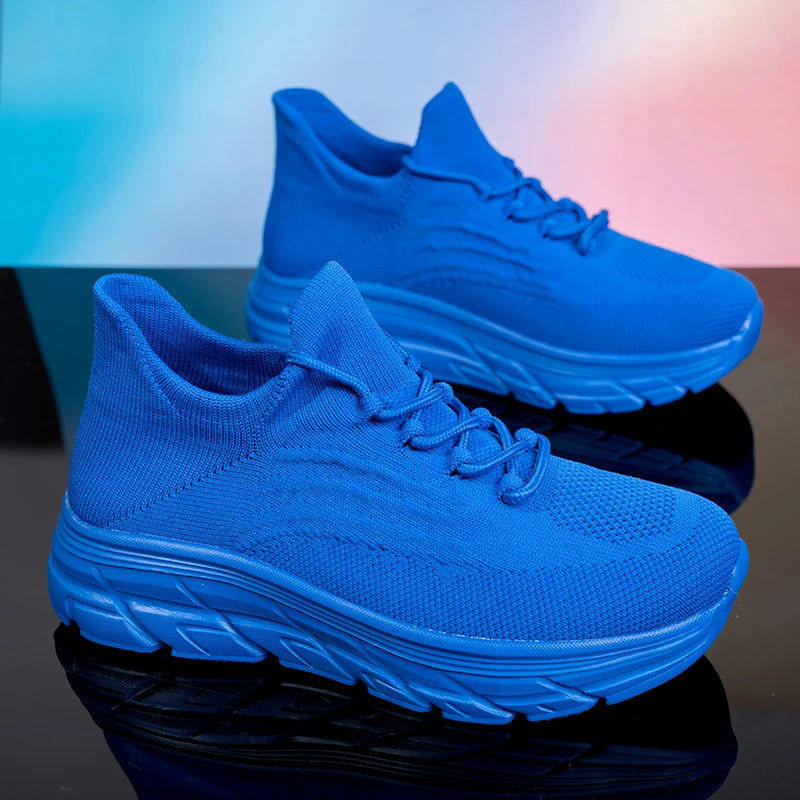 Graue Herren-Laufschuhe – atmungsaktive, mit Spitze gepolsterte, flache Stiefel aus Mesh, leichte Sport-Trainingsschuhe, lässige Design-Schuhe