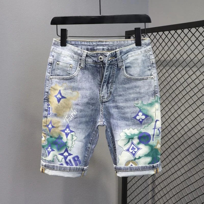 Sommer Stretch-Baumwolle shorts Herren lässige Sashimi-Komfort hochwertige Plus-Size-Jeans shorts