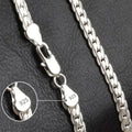 Neue 20-60 cm Silber Farbe Überzogene Luxus Marke Design Edle 6mm Halskette Kette Für Frau Männer Mode hochzeit Engagement Schmuck