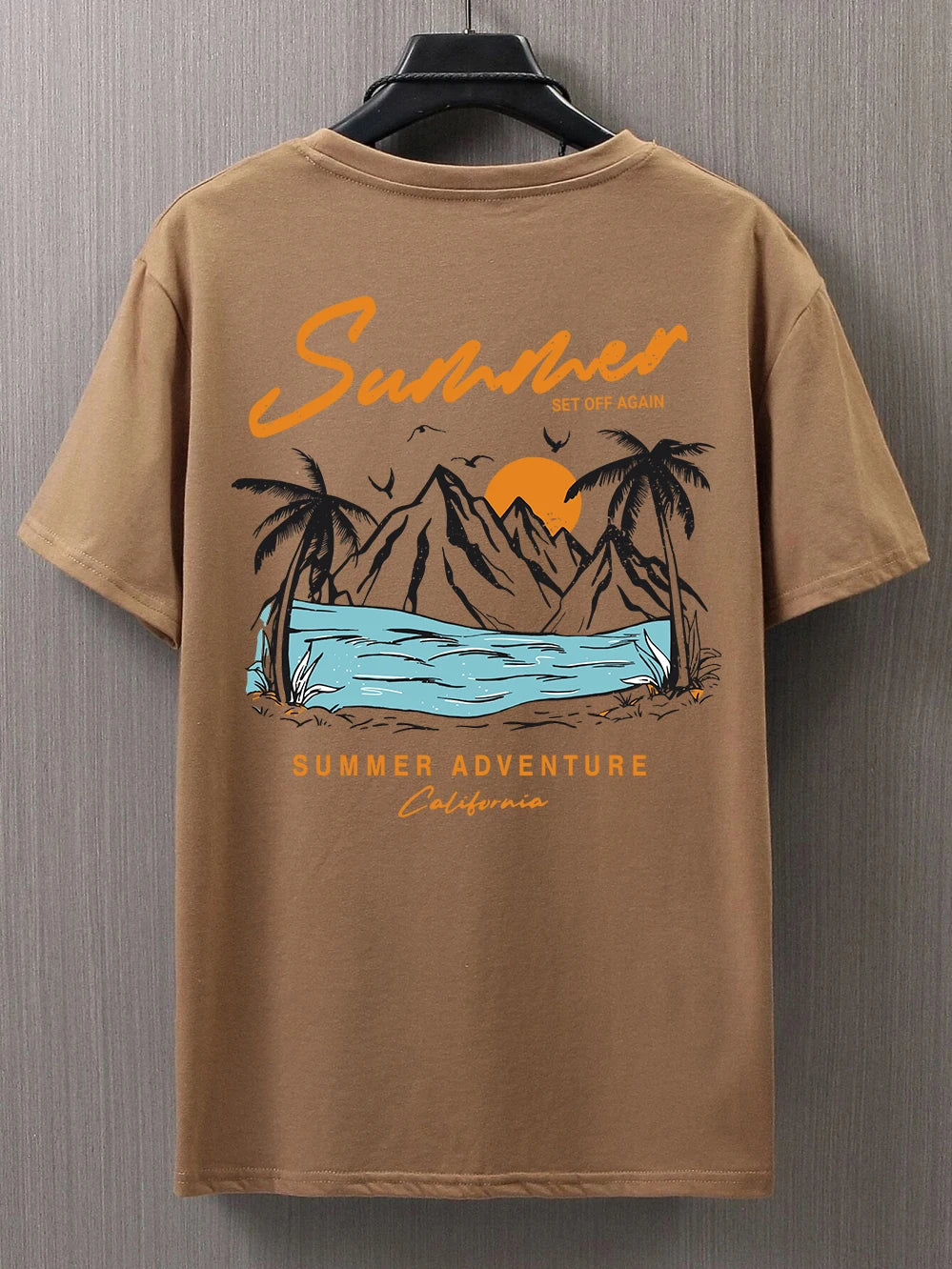 Sommer Set Off Again Adventure California Herren T-Shirt Baumwolle Lose T-Shirt Kleidung Mode Sweat Kleidung Übergroße Sommer Tops