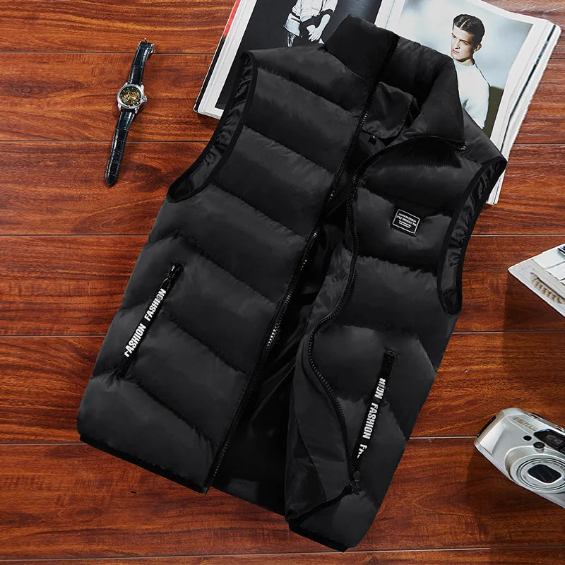 Frühling Mode Herren Jacke Ärmellose Weste Thermische Weiche Westen Casual Mäntel Männlichen Baumwolle Herren Weste Männer Verdicken Weste 8Xl