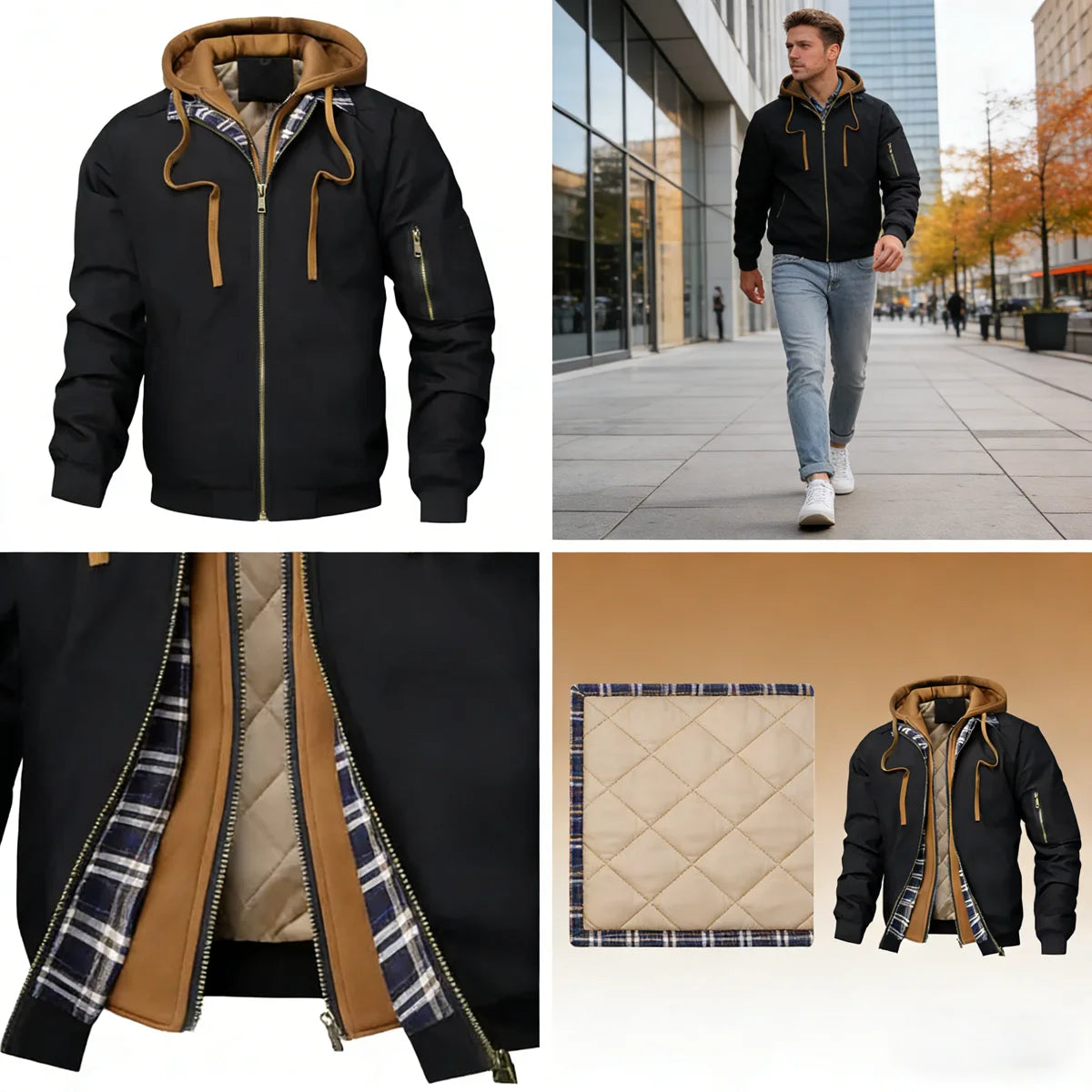 Herbst Winter männer Warme Bomber Jacke Outdoor Mann Dicke Windjacke Wandern Mit Kapuze Mäntel Männer Thermische Sport Zipper Parkas Jacke