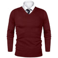Animal Game Herren-Business-Pullover, lässiger Pullover mit V-Ausschnitt, kalte Bluse, leichter Wollstrick für den Außenbereich, luxuriöser Herrenpullover