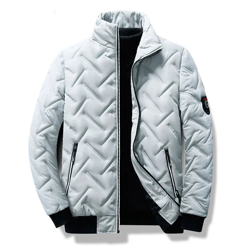Herrenjacke, Mäntel, Herbst und Winter, lässig, solide, leicht, Parkas, lange Ärmel, Reißverschluss, gepolstert, Herrenparka, bequem, warm, Herrenjacken