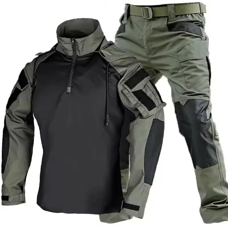 Outdoor Uniform Taktische Anzüge Tragen Beständig T-Shirt Kapuze Hosen Männer Kleidung Kampf Shirts Airsoft Paintball Jagd Kleidung
