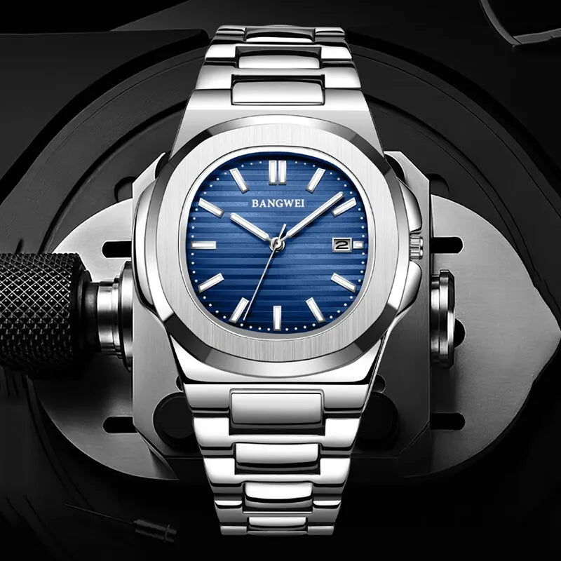 2024 neue Luxus Männer Quarzuhren 30m wasserdicht automatische Datums uhr Mann Edelstahl Sport Chronograph Uhr für Männer Uhr