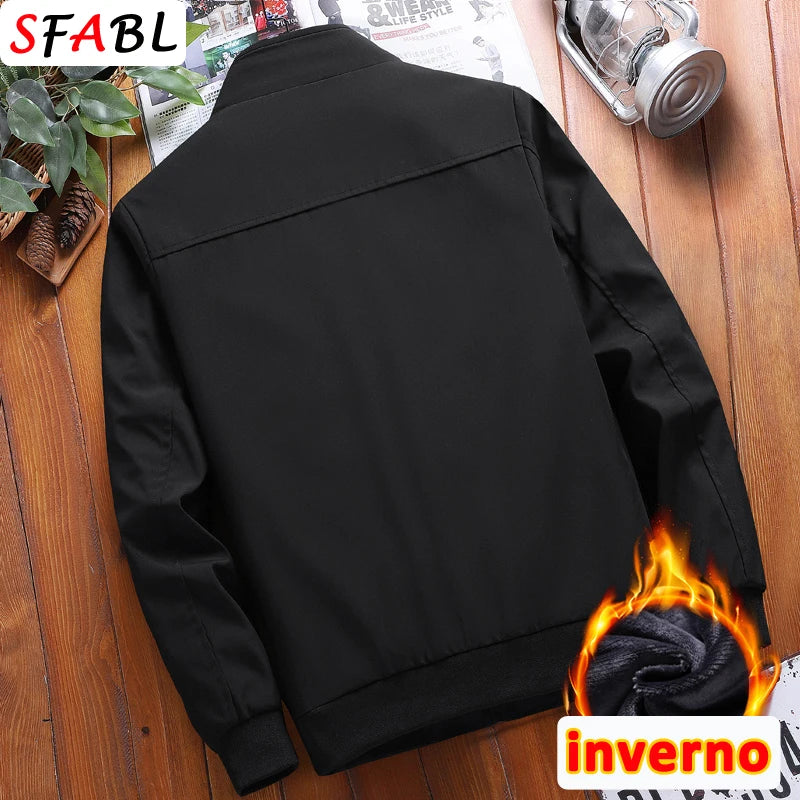 Warme Fleece Herbst Winter Jacken für Männer Business Büro Kleid Mantel Casual männer Winter Jacke Einfarbig Luxus Oberbekleidung mann