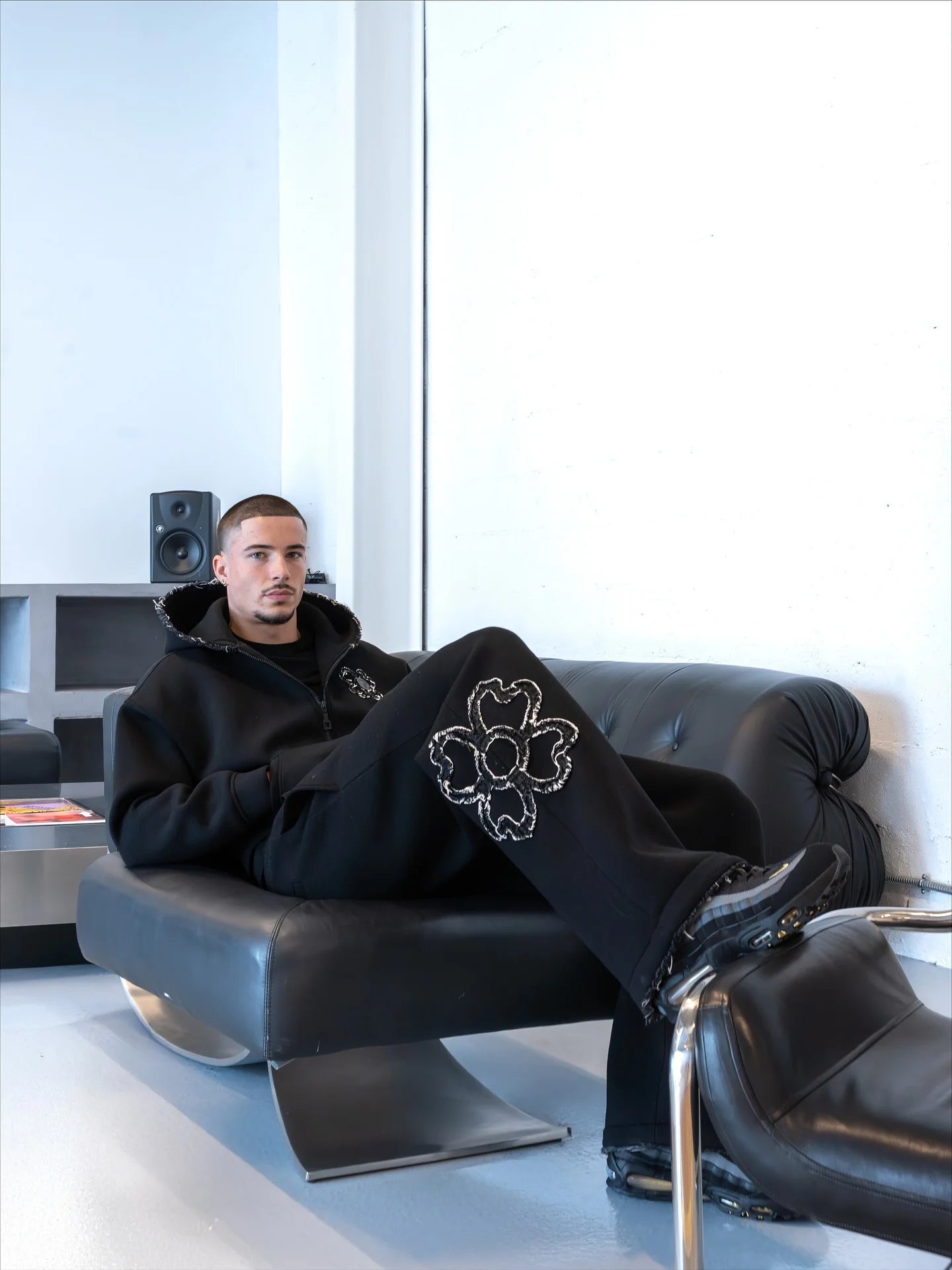 Herren Oversized  Set, Unisex Passform Zip-Up Hoodie Mehrfarbiges Trendiges Zweiteiler-Set