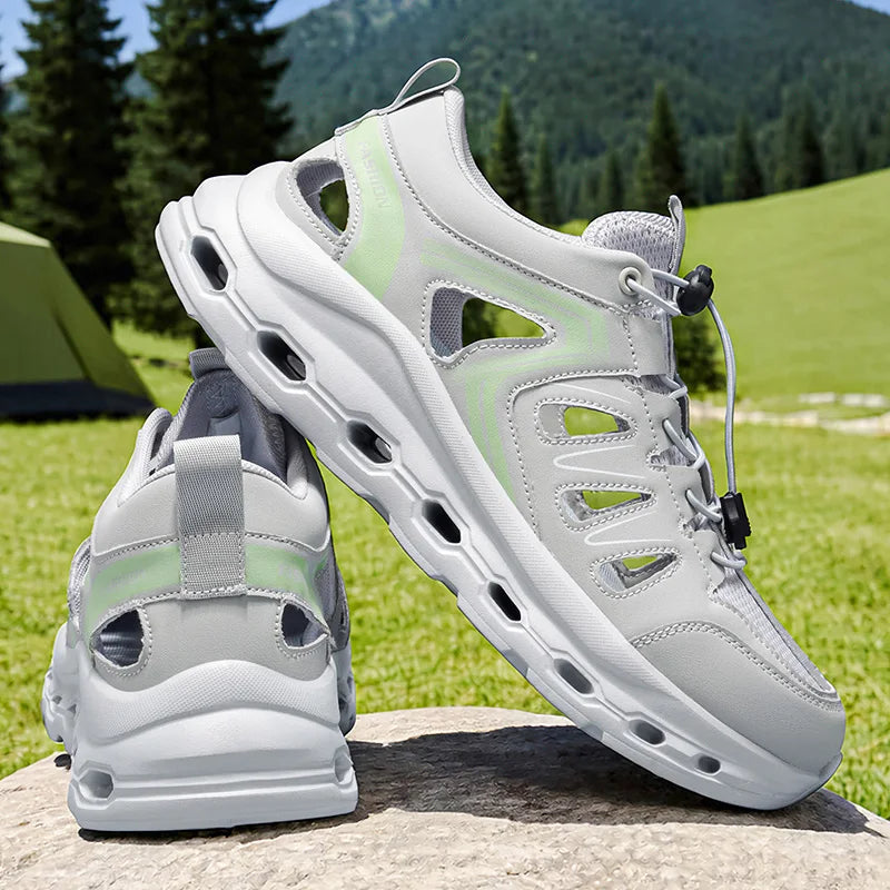 Sommer-Sandalen für Herren, leichte, rutschfeste Outdoor-Wanderschuhe mit dicken Sohlen, atmungsaktive, wasserabweisende Freizeitschuhe für Herren