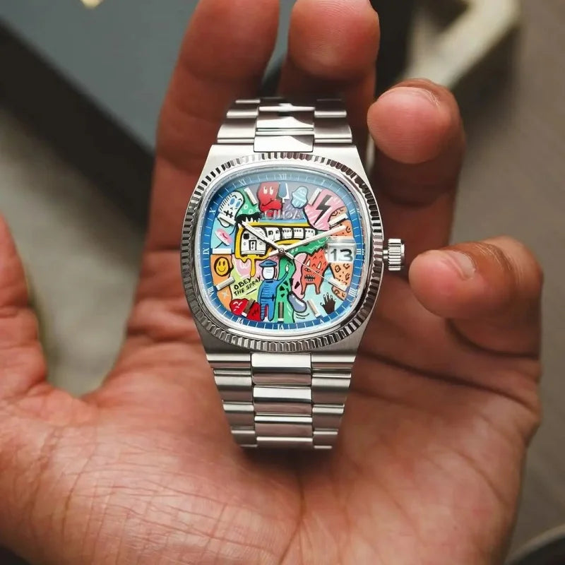 Quadratische Retro-Uhr für Herren, leichte Luxusmarke, echtes Geschenk, 2026 neu, Edelstahlarmband, wasserdichte Quarzuhr