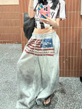 Y2k Baggy Sport Hosen Männer und Frauen Harajuku Retro Brief Gedruckt Casual Hosen Amerikanische Gothic Mode Niedrige Taille Sport Hosen