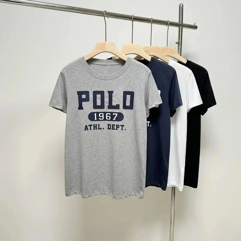 Rlauren T-Shirt neue Polo1967 Logo koreanische beliebte Kleidung Kurzarm Frau Kleidung Tops Damen Tops für den Sommer