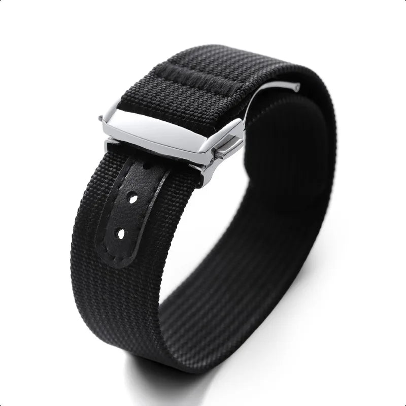 Nylon-Canvas-Armbänder für Tudor für Rolex 20 mm Faltschließe, gerippte Nylon-Armbänder, universeller Sport-Armbandgürtel für Herren und Damen