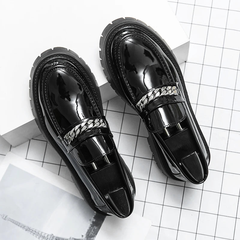 Echt leders chuh für Männer erhöhen atmungsaktive Freizeit lederschuhe Trend grün britische Big Head Schuhe Männer lässige Lederschuhe