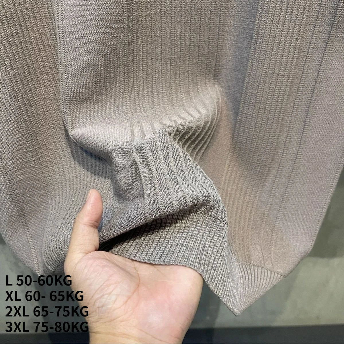 Kurzärmeliges T-Shirt für Herren Gestreiftes Häkel-Strickwaren Retro Einfarbiges Luxus-T-Shirt Schlankes Stylisches Frühling-Sommer Cooles Lässiges Hemd