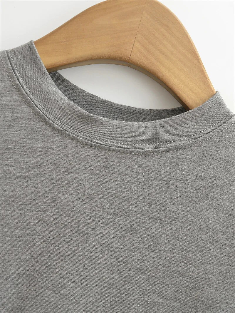 2024 neue Hohe Qualität Casual T shirt Sexy Dünne Kurzen Ärmeln Mode Trend Solide Frauen Kleidung y2k Tops