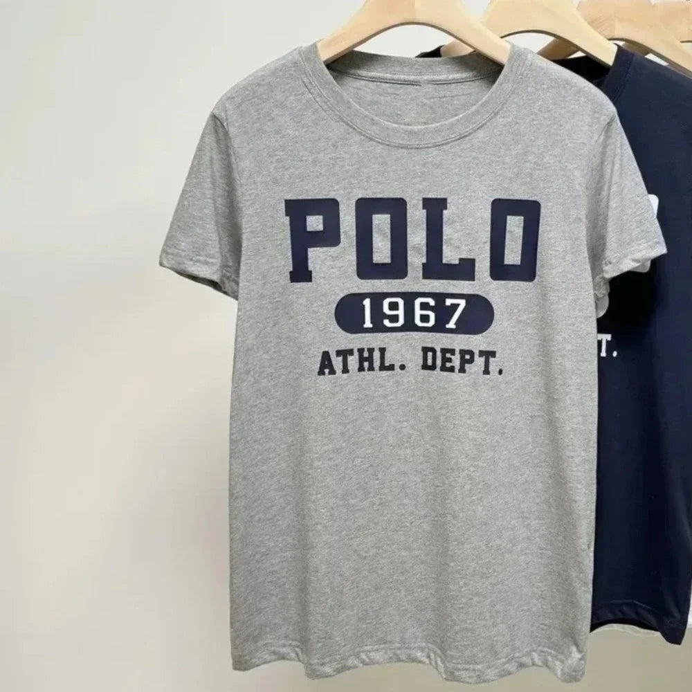 Rlauren T-Shirt neue Polo1967 Logo koreanische beliebte Kleidung Kurzarm Frau Kleidung Tops Damen Tops für den Sommer