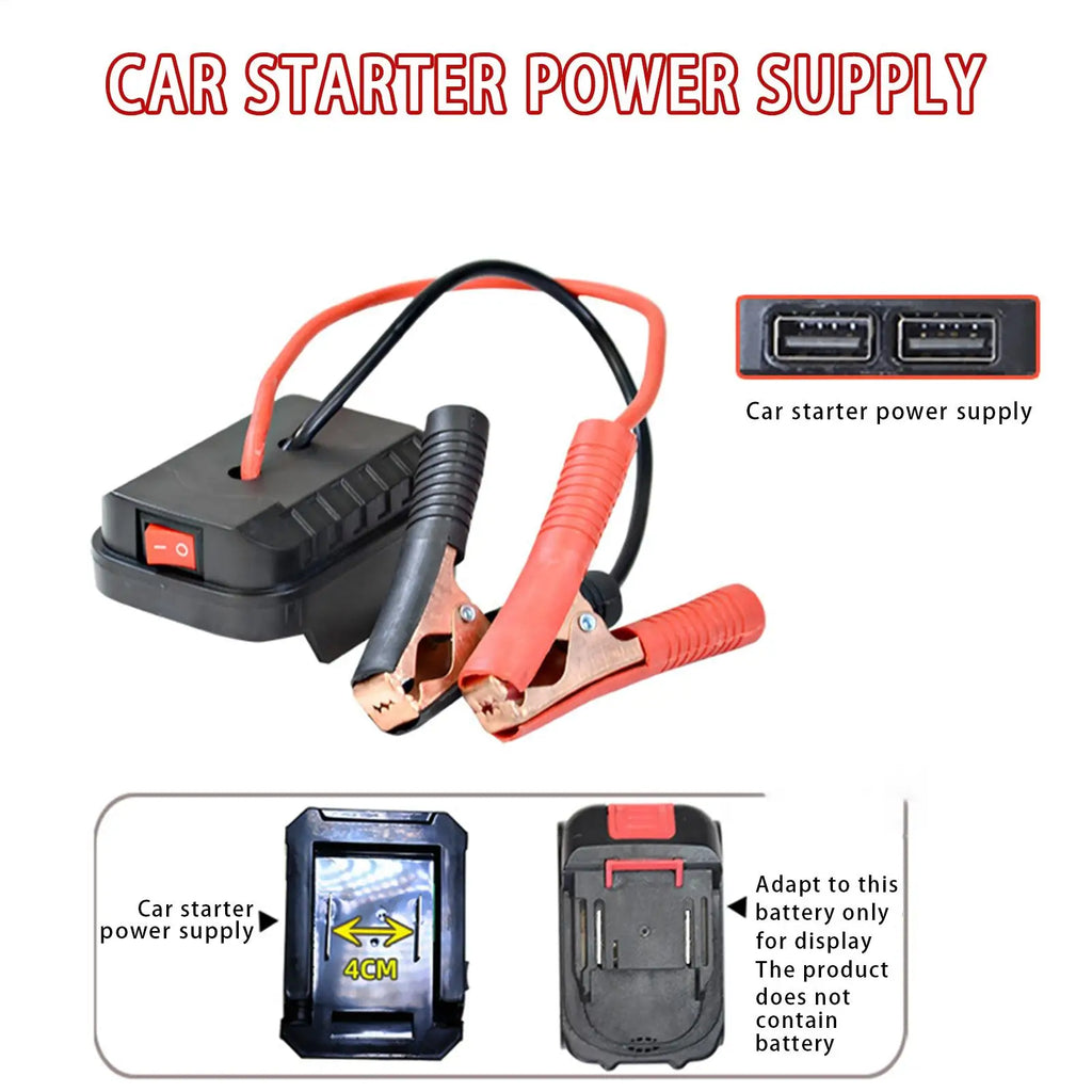 Tragbare Autobatterie-Starthilfe, Starthilfe, Lithium-Batterie-Konverter, kompaktes Netzteil für den Start von Notfahrzeugen